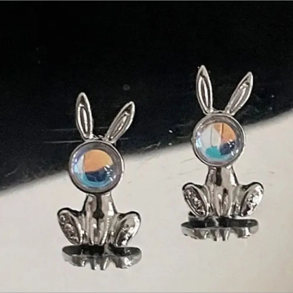 3 for 26 - Silver Bunny Rabbit Stud Earrings